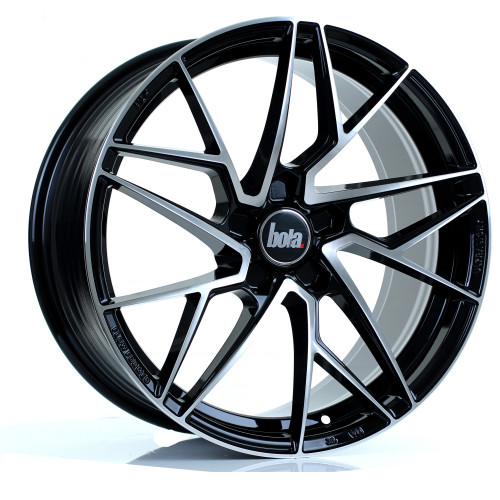 Bola Wheels FLR 18x8.5 5x118 ET40-50 Gloss Black Polished Face