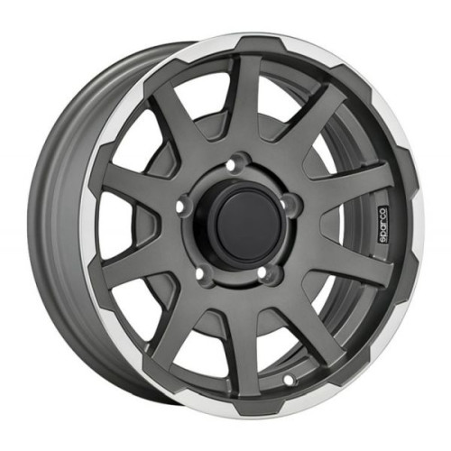 Sparco Dakar 16x5,5 5x139,7 ET5 Matt Dark Grey Lip Polished