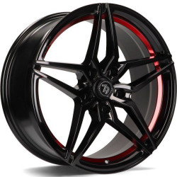 Seventy9 / 79Wheels SV-A 18x8 5x112 ET35 Black Glossy Red Inner Lip