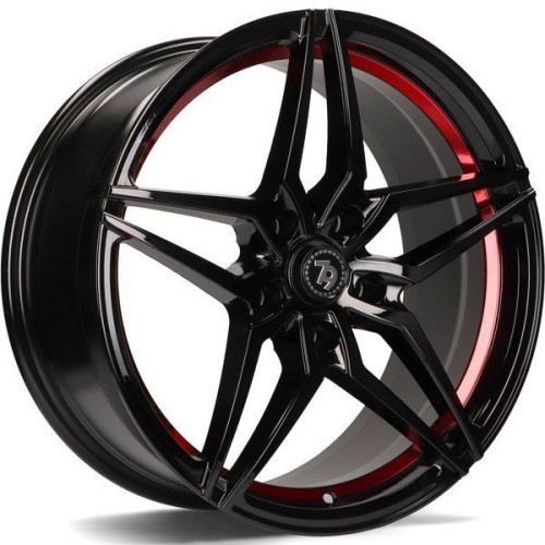 Seventy9 / 79Wheels SV-A 18x8 5x112 ET35 Black Glossy Red Inner Lip