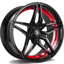 Seventy9 / 79Wheels SV-A 18x9 5x112 ET40 Black Glossy Red Inner Lip
