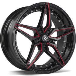 Seventy9 / 79Wheels SV-AR 19x8,5 5x120 ET30 Black Glossy Inside Red Milled Red