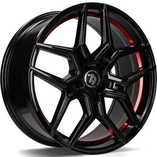 Seventy9 / 79Wheels SV-B 19x8,5 5x112 ET35 Black Glossy Red Inner Lip