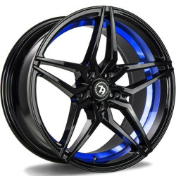 Seventy9 / 79Wheels SV-A 18x9 5x112 ET40 Black Glossy Blue Inner Lip