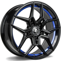 Seventy9 / 79Wheels SV-B 18x8 5x120 ET35 Black Glossy Blue Inner Lip