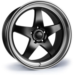 Dare F7 18x8 ET35 5x100 Satin Black Polished Lip