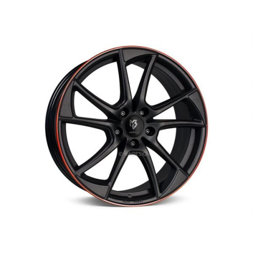 mbDESIGN mb1 19x7,5 5x112 ET51 Black Dull Matt Horn Rot