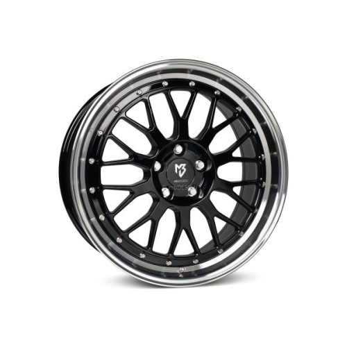 mbDESIGN LV1 17x7 4x100 ET45 Polished Gloss Black