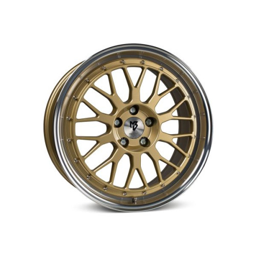 mbDESIGN LV1 17x7 4x100 ET35 Polished Gold