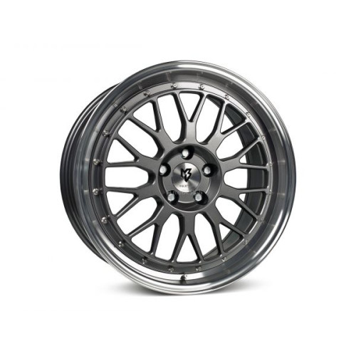 mbDESIGN LV1 17x7 4x100 ET45 Polished Glossy Gray