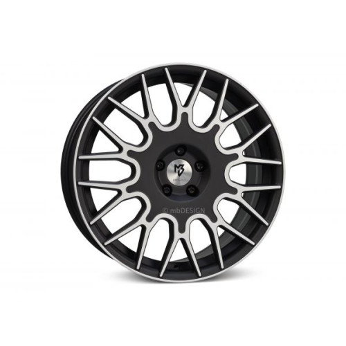mbDESIGN LV2 19x8,5 5x100 ET32 Black Dull Matt Polished