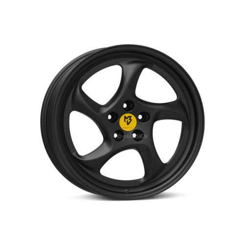 mbDESIGN TURBO 19x8,5 5x112 ET45 Black Dull Matt Gloss Black