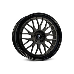 mbDESIGN LV1 17x7 4x100 ET25 Black Dull Matt Gloss Black