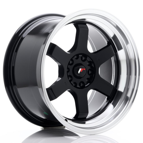 JR Wheels JR12 18x10 ET20 5x114/120 Gloss Black w/Machined Lip