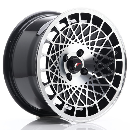 JR Wheels JR14 15x8 ET20 4x100 Gloss Black w/Machined Face