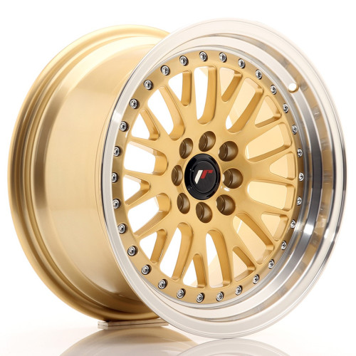 JR Wheels JR10 16x8 ET20 4x100/108 Gold w/Machined Lip