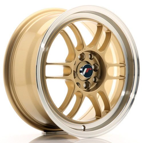 JR Wheels JR7 16x7 ET38 4x100/114 Gold w/Machined Lip