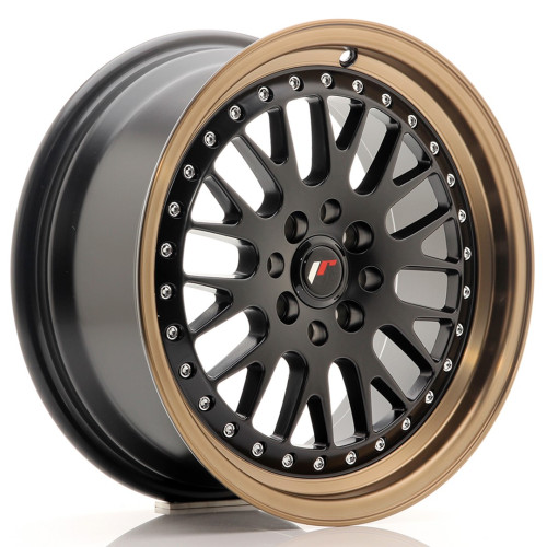 JR Wheels JR10 16x7 ET30 4x100/108 Matt Black w/Anodized Bronze Lip