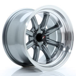 JR Wheels JR19 15x9 ET-13 4x100 Gun Metal w/Machined Lip