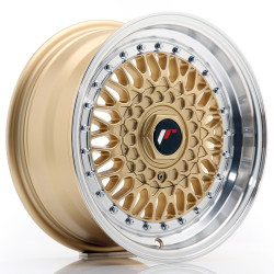 JR Wheels JR9 15x7 ET20 BLANK Gold w/Machined Lip