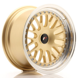 JR Wheels JR10 16x8 ET20 BLANK Gold w/Machined Lip