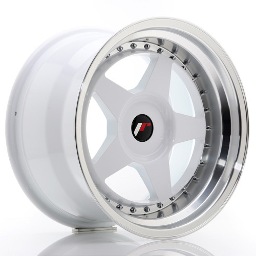 JR Wheels JR6 17x10 ET20 BLANK White w/Machined Lip