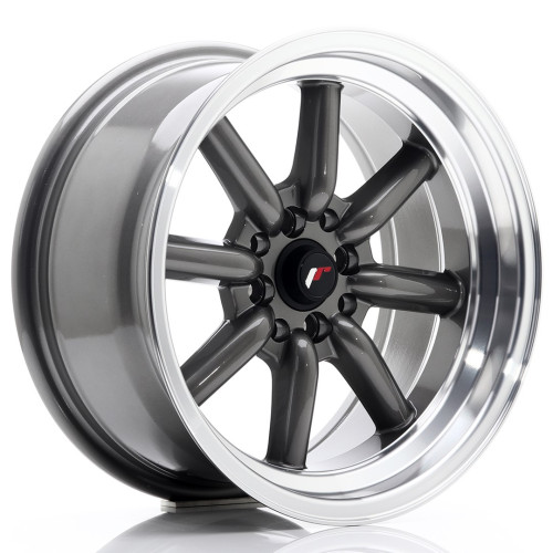 JR Wheels JR19 16x8 ET-20-0 BLANK Gun Metal w/Machined Lip