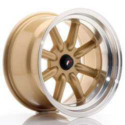 JR Wheels JR19 16x9 ET-25-(-15) BLANK Gold w/Machined Lip