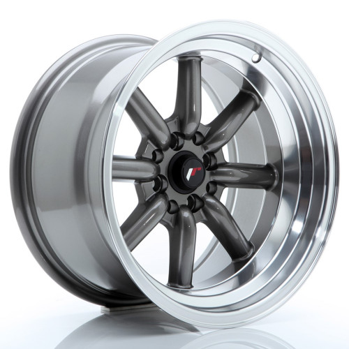 JR Wheels JR19 16x9 ET-15 4x100/114 Gun Metal w/Machined Lip