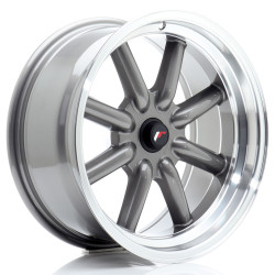 JR Wheels JR19 17x8 ET-20-0 BLANK Gun Metal w/Machined Lip