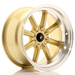 JR Wheels JR19 17x9 ET-25-(-10) BLANK Gold w/Machined Lip