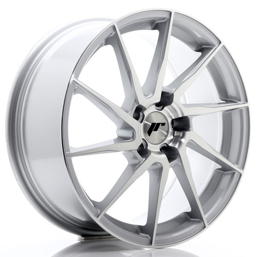 JR Wheels JR36 18x8 ET35 5x120 Silver Brushed Face