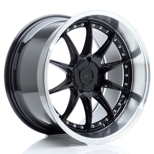 JR Wheels JR41 18x10,5 ET15-25 5H BLANK Glossy Black w/Machined Lip