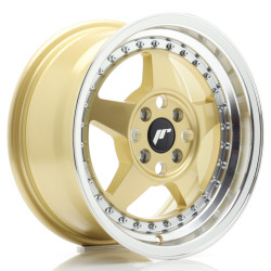 Felga Aluminiowa JR Wheels JR6 15x7 ET35 4x100 Gold w/Machined Lip