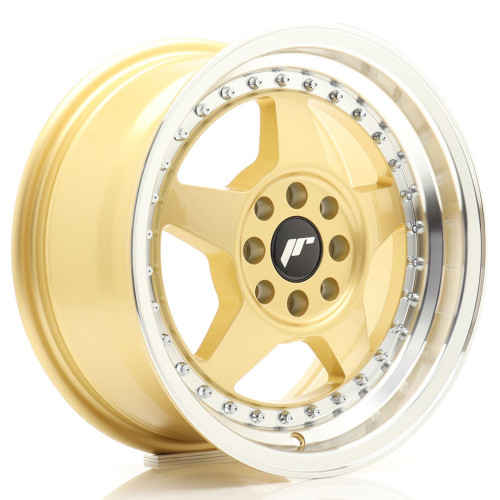 Felga Aluminiowa JR Wheels JR6 15x7 ET25 4x100/108 Gold w/Machined Lip