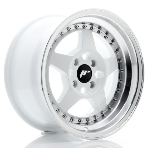 Felga Aluminiowa JR Wheels JR6 15x8 ET25 4x100 White w/Machined Lip