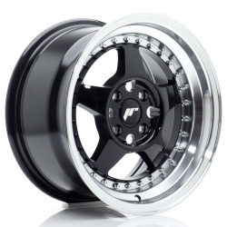 Felga Aluminiowa JR Wheels JR6 15x8 ET25 4x100 Gloss Black w/Machined Lip