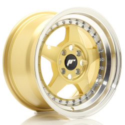 Felga Aluminiowa JR Wheels JR6 15x8 ET25 4x100 Gold w/Machined Lip