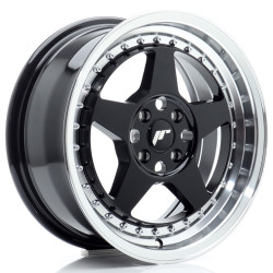 Felga Aluminiowa JR Wheels JR6 16x7 ET35 4x100 Gloss Black w/Machined Lip