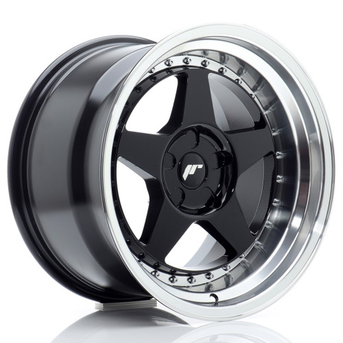 Felga Aluminiowa JR Wheels JR6 17x10 ET0-20 5H BLANK Gloss Black w/Machined Lip