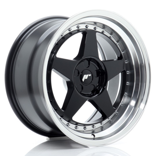 Felga Aluminiowa JR Wheels JR6 18x10,5 ET0-25 5H BLANK Gloss Black w/Machined Lip